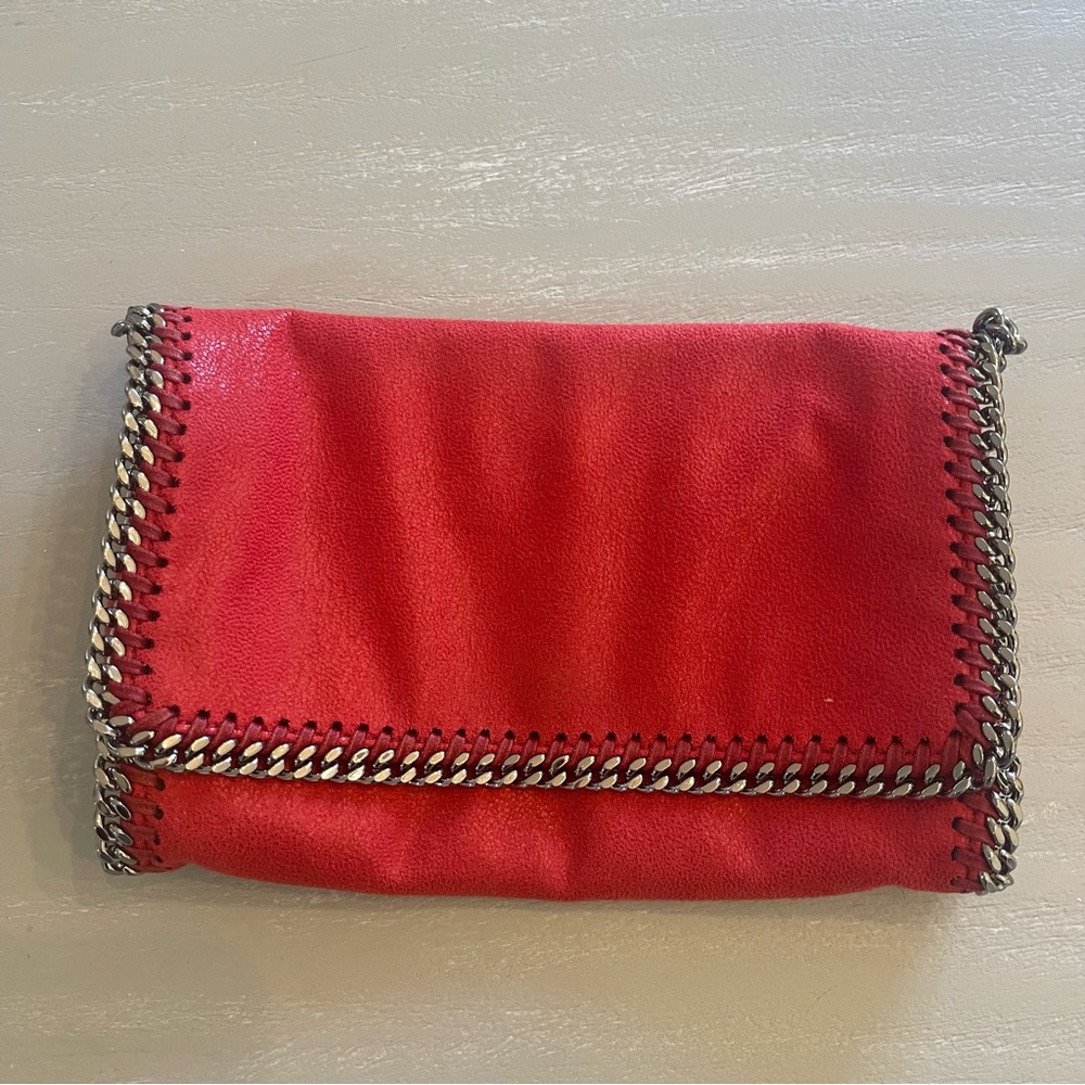 Stella McCartney | Shaggy Deer Falabella Shoulder Bag | cherry Red